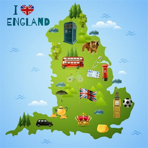 Enfatizar Simpat A Nylon England Map Cartoon Algun Lado Precauci N Sobre