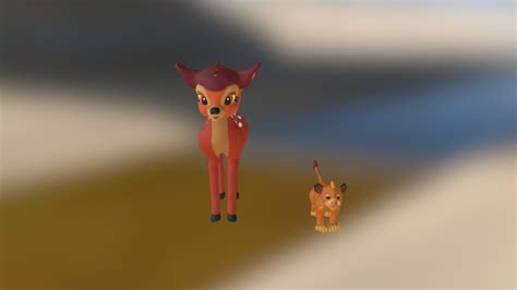 Bambi And Simba T Pose 3d Model By Xeratdragons Dragonights91
