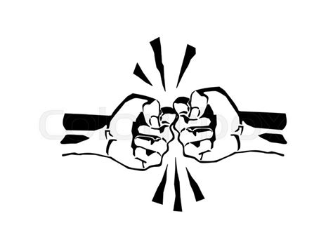 Two Fists Fighting Vector Stock Vector Colourbox