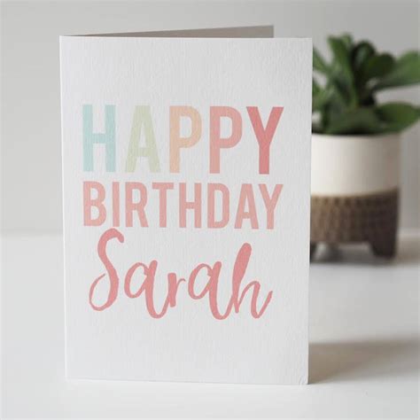 Personalised Happy Birthday Card For Her By Sweetlove Press