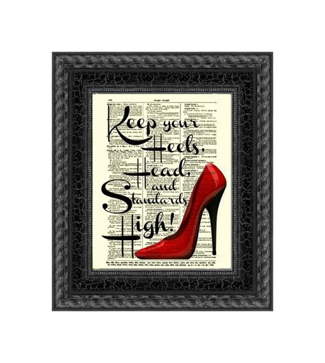 Keep Your Heels Head And Standards High Red Stiletto Heel Etsy