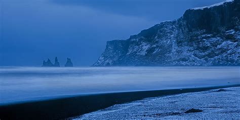 Iceland Vik Iceland Atlantic Ocean Cliff Nature Coast Night Hd