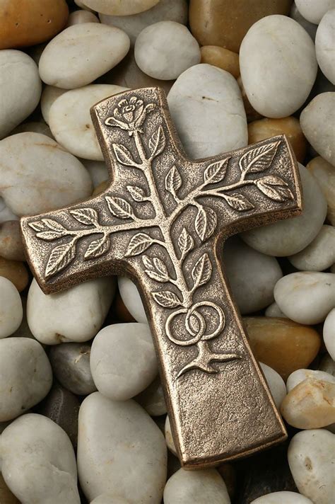 Eternal Wedding Bronze Cross Celebrate Faith Crosses Decor Cross
