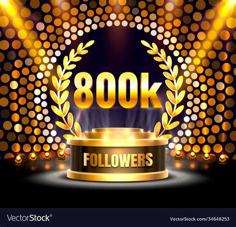 Thank You Followers Peoples 800k Online Social Vector Image
