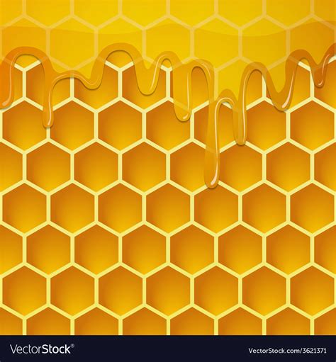 Honeycomb With Honey Background Royalty Free Vector Image