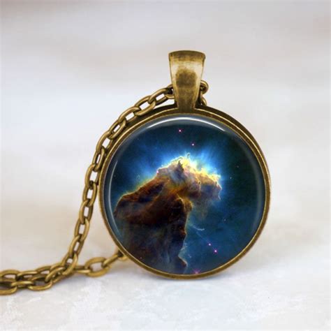 Galaxy Necklace Nebula Jewelry Eagle Nebula Necklace Hipster Etsy