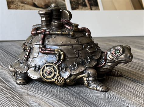 Handmade Steampunk Turtle With Trinket Box Etsy