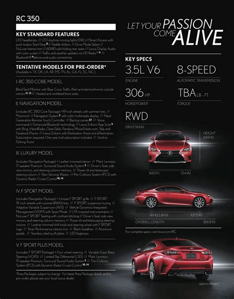 Lexus Rc 350 Pre Order Brochure
