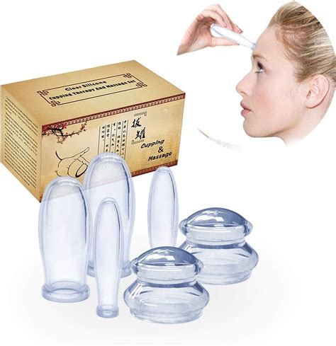 Facial Cupping Therapy Set Eye And Face Vacuum Massage Cup Kit 6pcs