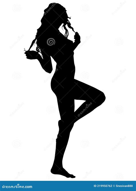 Woman Silhouette Stock Vector Illustration Of Pose 219950762