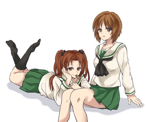 Nishizumi Miho And Kadotani Anzu Girls Und Panzer Drawn By
