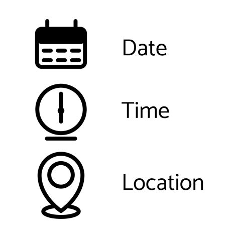 Date And Location Icon Vector Art Icons And Graphics For Free Download