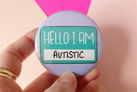 Hello I Am Autistic Badge Functional Pins Etsy