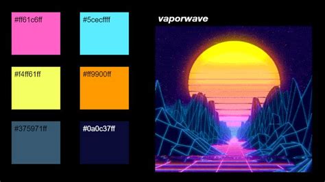 vaporwave color palette music coloring vaporwave colour pallette