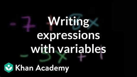 How To Write Expressions With Variables Introduction To Algebra