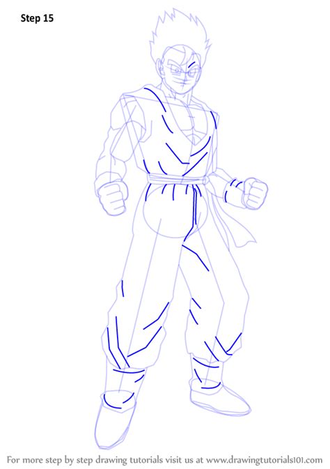 How To Draw Son Gohan From Dragon Ball Z Dragon Ball Z Step By Step