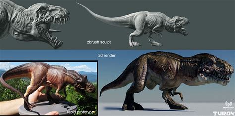 Trex From Turok Awesome Rapid Prototyping Paleo Art Heber