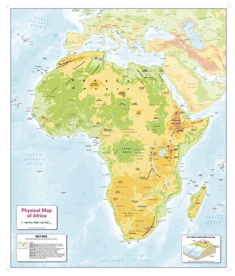 Childrens Physical Map Of Africa Shop Mapworld