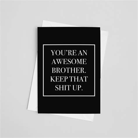 brother card funny card for brother birthday card for etsy