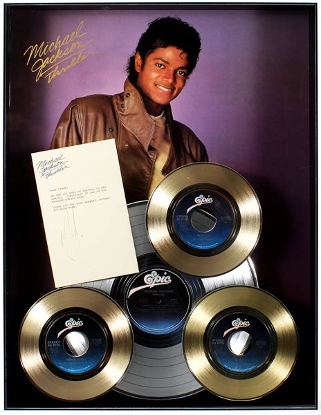 Lot Detail Michael Jackson Thriller Original Platinum And Gold