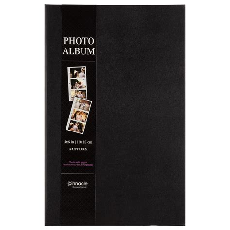 Pinnacle Classic Black Photo Album Holds 3 Photos Per Page 4x6