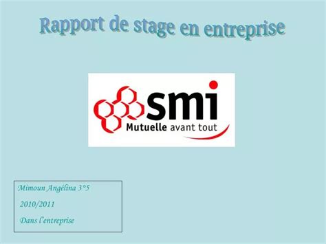Ppt Rapport De Stage En Entreprise Powerpoint Presentation Free