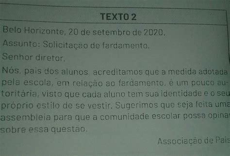 Quem é O Remetente De Cada Texto