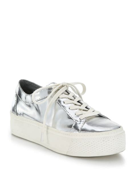 Best sneaker app available on iphone and android. Lyst - Loeffler Randall Miko Metallic Leather Platform ...