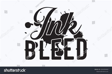 Ink Bleed Procreate Tshirt Designs Hand Stock Vector Royalty Free