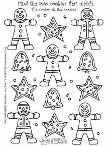 You might also be interested in coloring pages from advent category. Christmas Cookie Match Game and coloring page | Kindergarten | Pinterest | Preschool winter ...