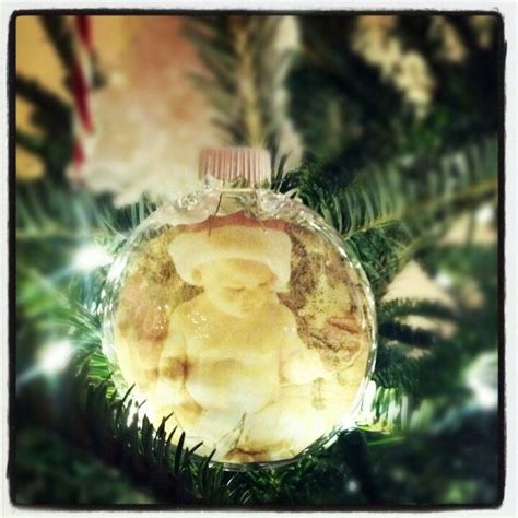 Picture Printed On Vellum Then Inserted Into A Clear Glass Ornament