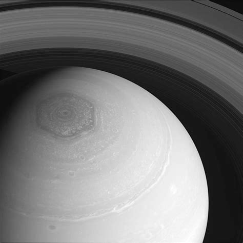 Saturns Hexagon Is A Persisting Hexagonal Cloud Pattern Around Its