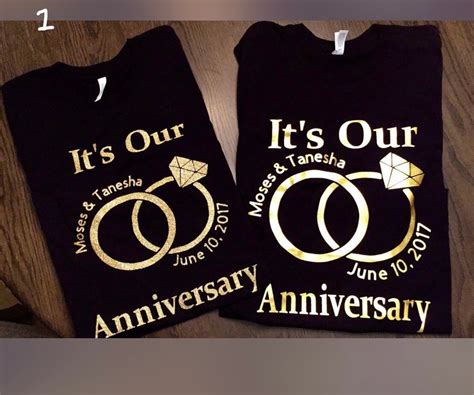 couples anniversary matching t shirts 30 00 per set please etsy