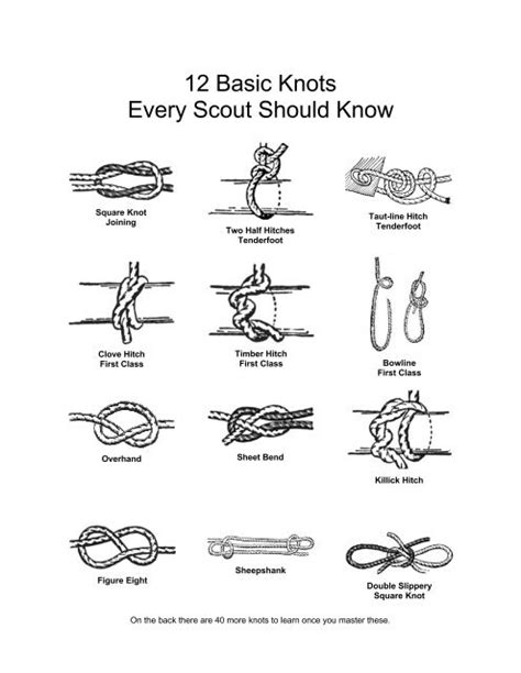 Types Of Knots Boy Scouts
