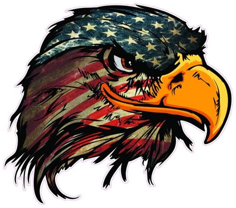 American Flag Eagle Head Version 3 Large Decal 10 Free Shipping Ebay