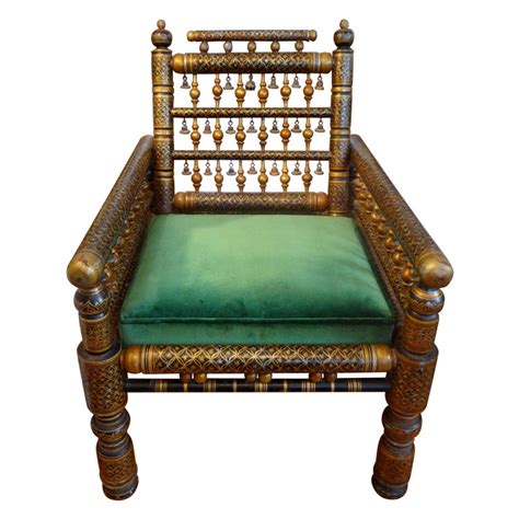 Sale 20 off brown jordan kailua set four chairs and table mid centu vintage patio furniture mid century modern outdoor furniture mid century outdoor furniture. 20th Century Moroccan Hand Decorated Chair For Sale at 1stdibs