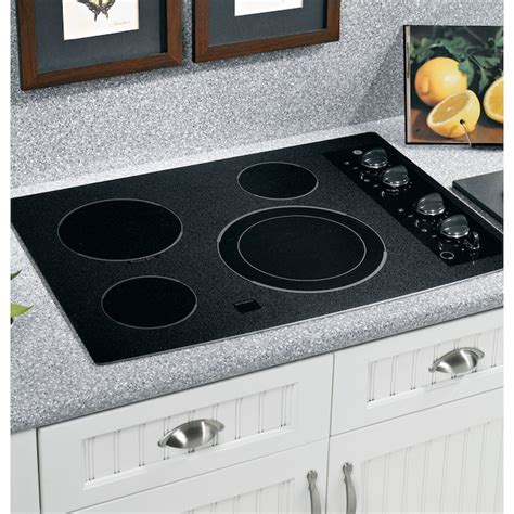 Ge 30 In 4 Elements Smooth Surface Black Electric Cooktop Common 30