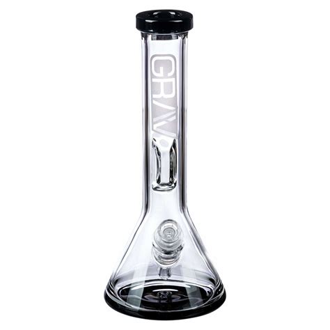 Grav Labs Black Accented Beaker Bong With Inverted Restriction Kings