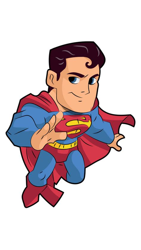 Dc Comics Chibi Superman Sticker Chibi Superman Avengers Cartoon