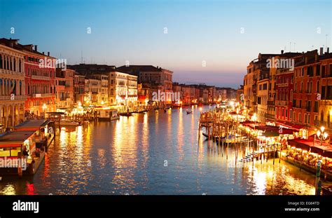 Skyline Of Venice In Beautiful Twilight Colors Italy Stock Photo Alamy