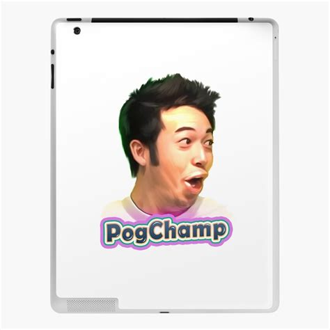 Pogchamp Twitch Emote Redesigned Hd With Lettering Art Ipad Case