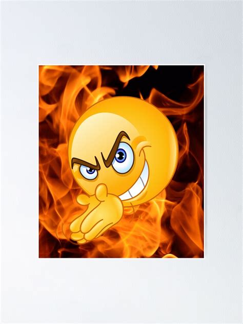 Gonna Flaming Bring You Down Sir Evil Emoji Poster By Atomicmeltdown