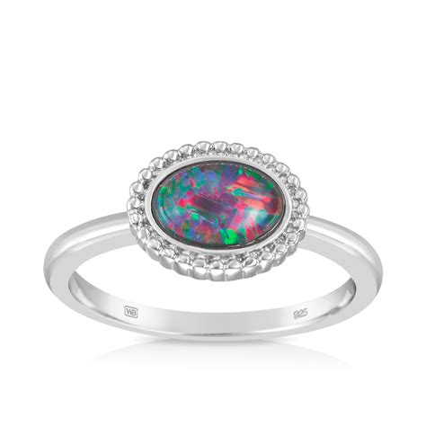 Opal Ring Sterling Silver