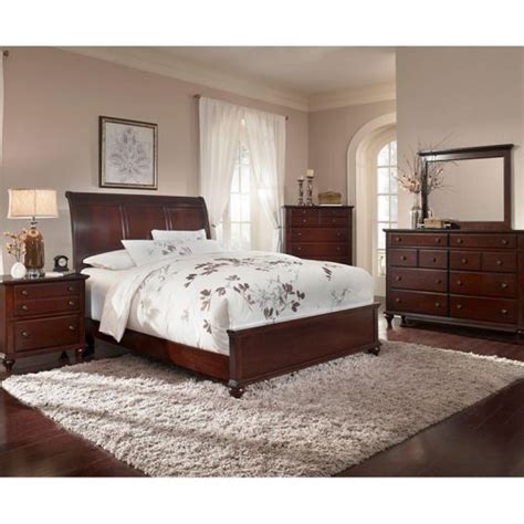 Dark Cherry Sleigh Bed Broyhill | Hayden Place | Alpine ...