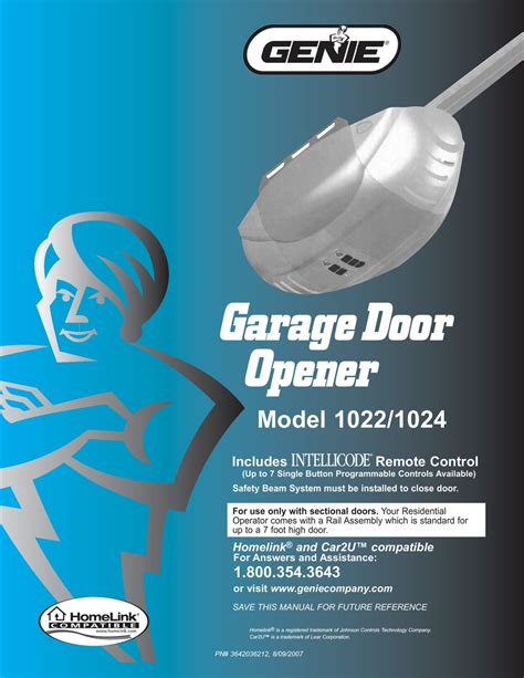 Genie 1022 Garage Door Opener User Manual Manualslib