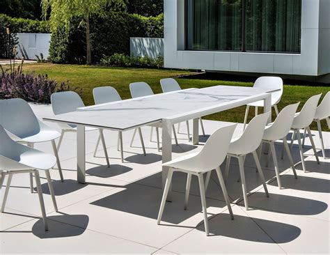 Abonne Carrara Ceramic Extendable Dining Table Couture Outdoor