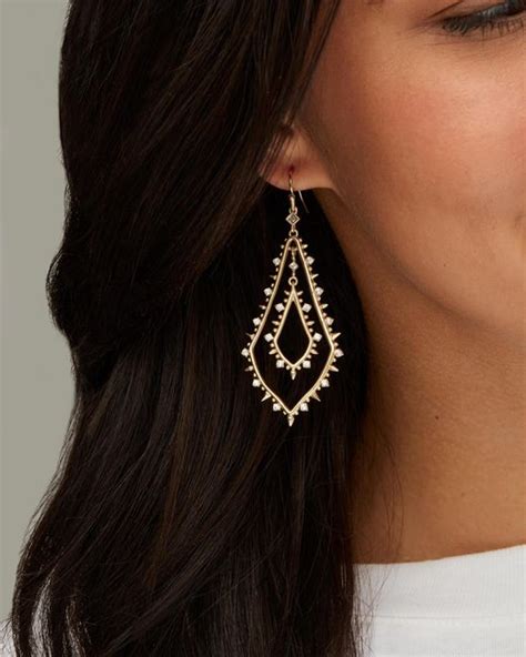 Kendra Scott Alice Drop Earrings In Gold Metallic Save Lyst