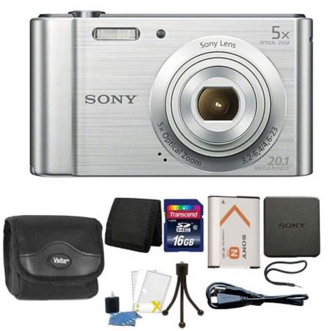 Sony Cyber Shot Dsc W800 201mp Digital Camera 5x Optical Zoom Silver