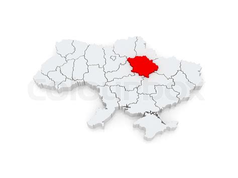 Map Of Poltava Region Ukraine Stock Image Colourbox