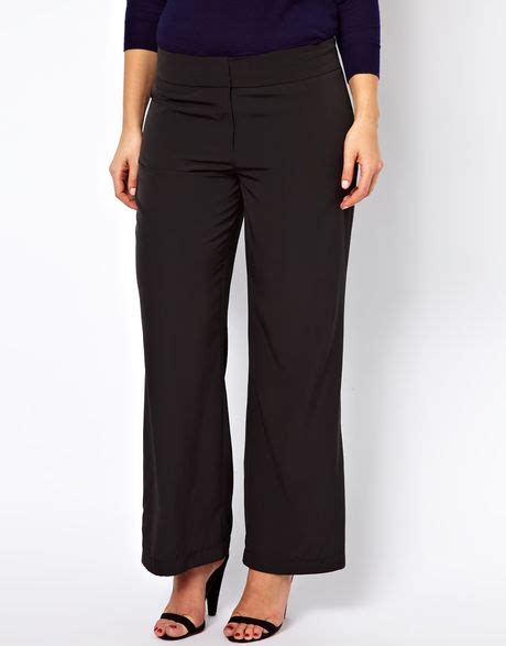 Asos Maternity Asos Curve Exclusive Soft Wide Leg Pant In Black Lyst